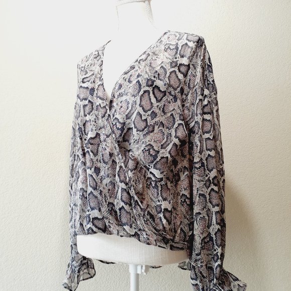 All Saints Faux Wrap Blouse - Picture 3 of 14